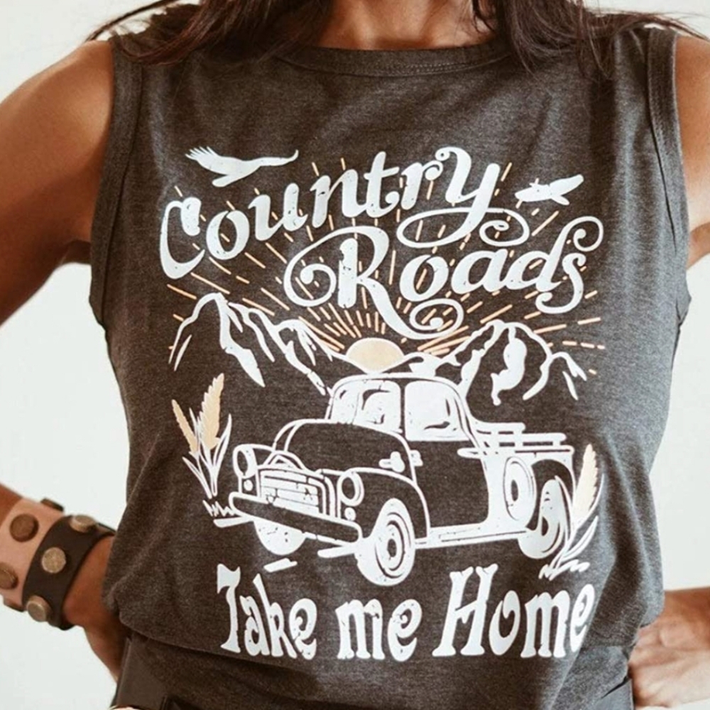 SALE! New Country Rd Take Me Home Graphic Tank Top - Picture 6 of 11